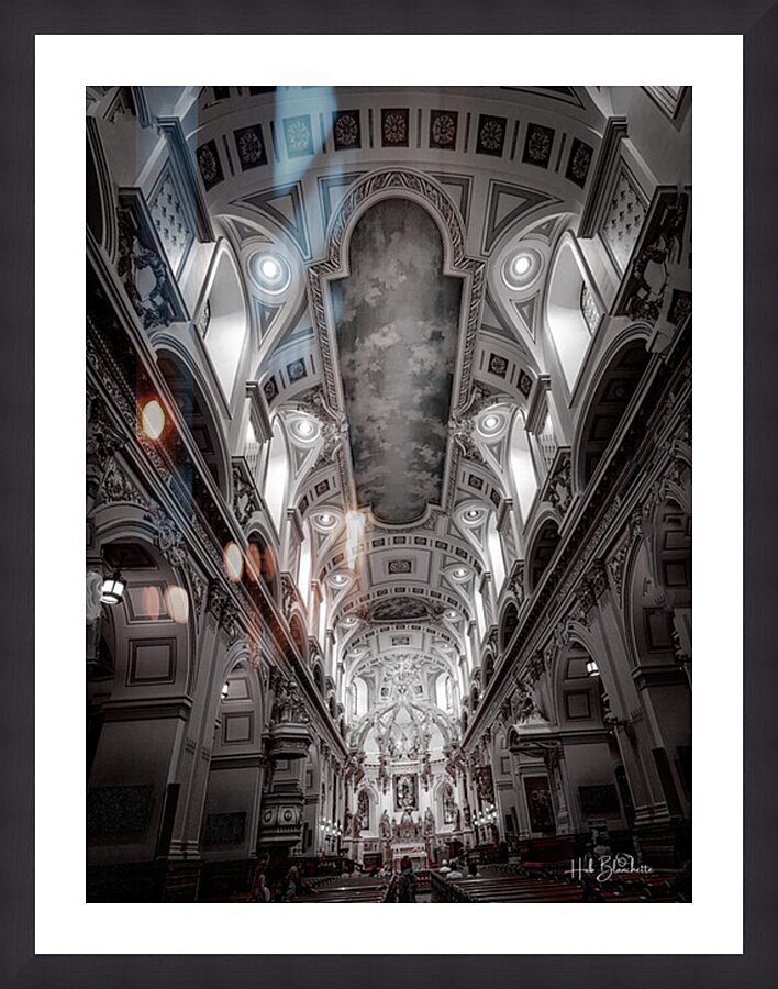 Basilica Cathedral in Old Quebec City Canada Picture Frame Printing