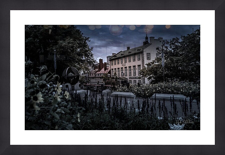 1640 Bistro Old Quebec Canada Picture Frame Printing