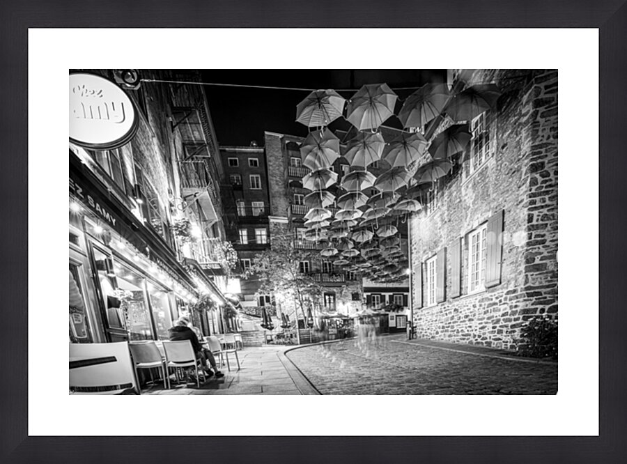 Umbrella Alley Rue Du Cul-Du Sac Old Quebec Canada Picture Frame Printing