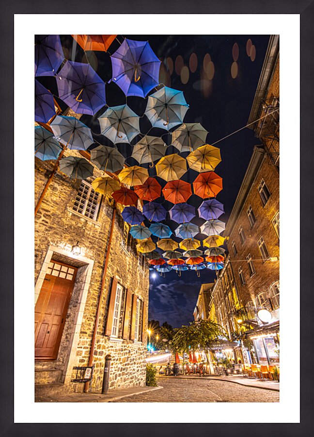 Umbrella Alley Rue Du Cul-Du Sac Old Quebec Canada Cadre photo
