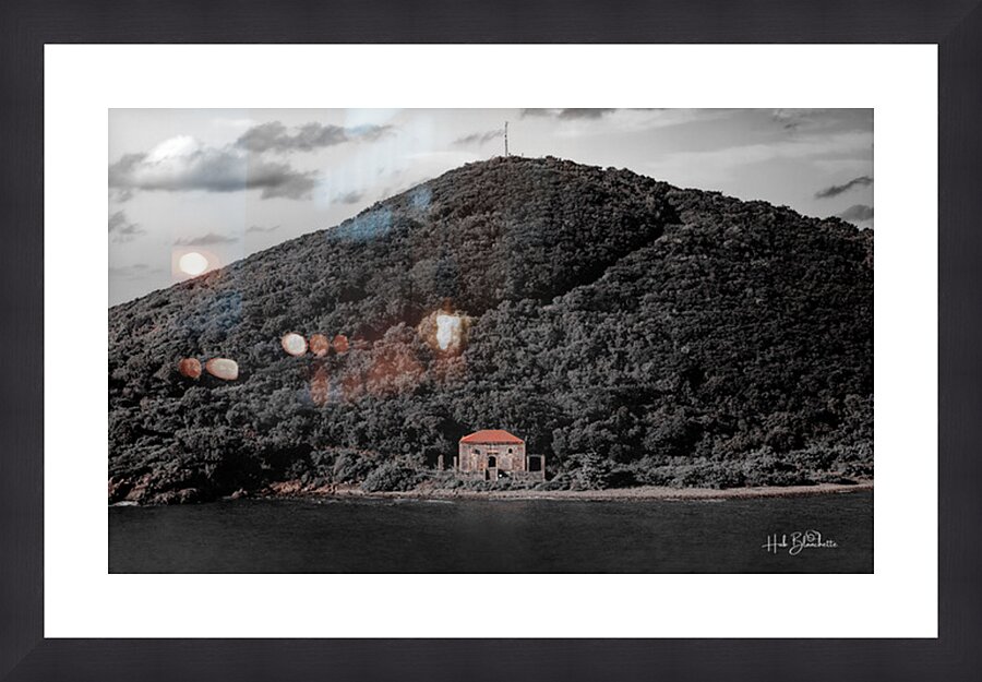 Cowells Battery Historical Landmark United States Virgin Islands  Cadre photo