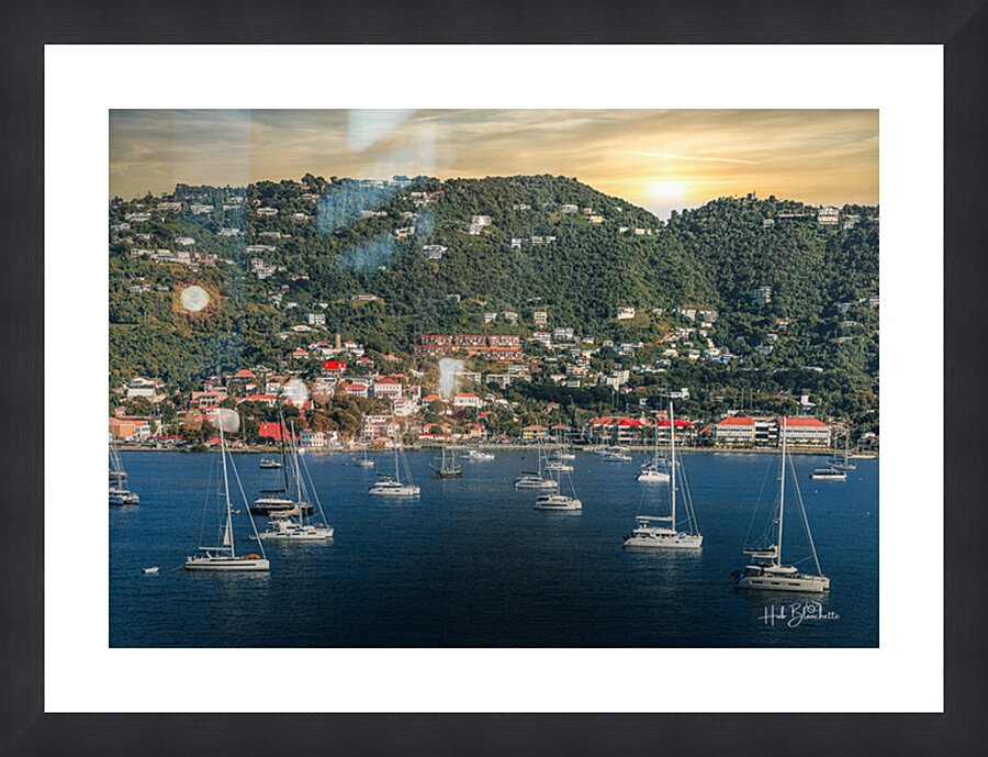 Down Town St.Thomas US Virgin Islands Picture Frame Printing