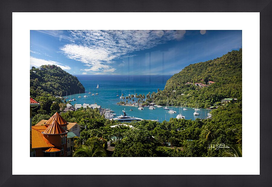 Marigot Bay Saint Lucia Picture Frame Printing