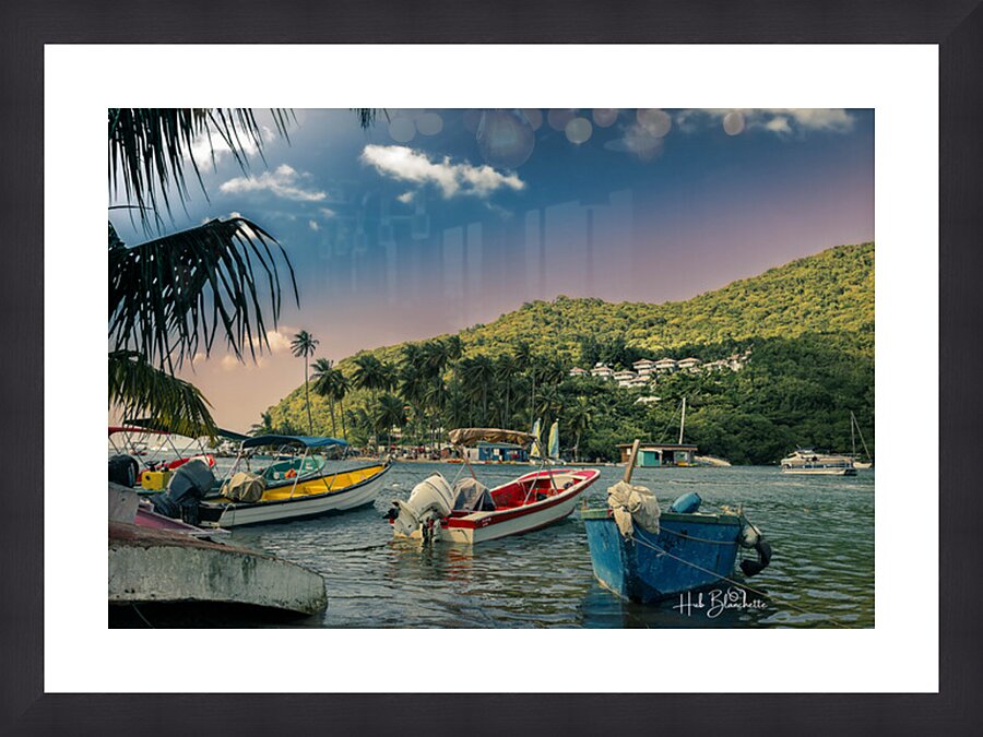Marigot Public Beach Saint Lucia Picture Frame Printing