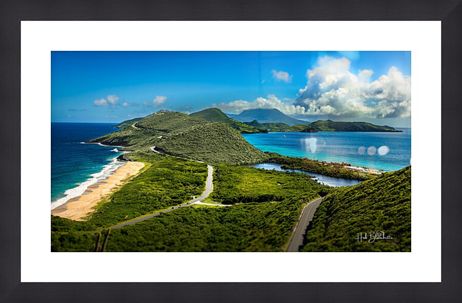 Timothy Hill Overlooking St.Kitts & Nevis Picture Frame Printing