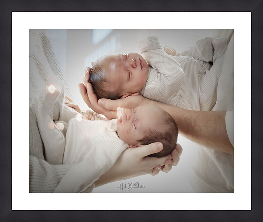 Twin Grandsons Picture Frame Printing