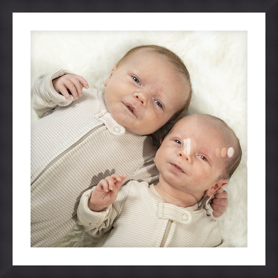 Fraternal Twin Boys Picture Frame Printing