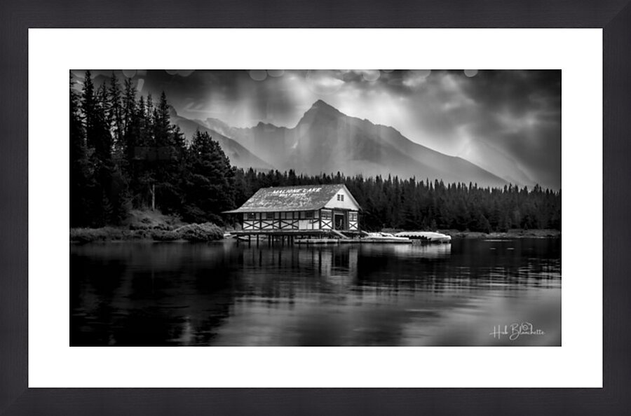Maligne Lake Canoe  club In Jasper Alberta Canada Picture Frame Printing