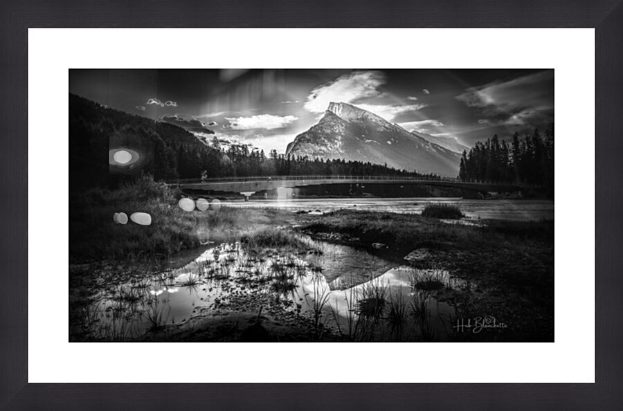 Mt Rundle Overlooking The Bow River In Banff Alberta Canada Picture Frame Printing