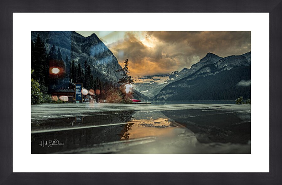 Sunrise On The Boardwalk At The Fairmont In Lake Louise Alberta Canada Picture Frame Printing