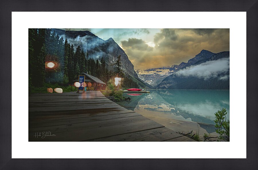 Sunrise At The Canoe Club Lake Louise Alberta Canada Picture Frame Printing