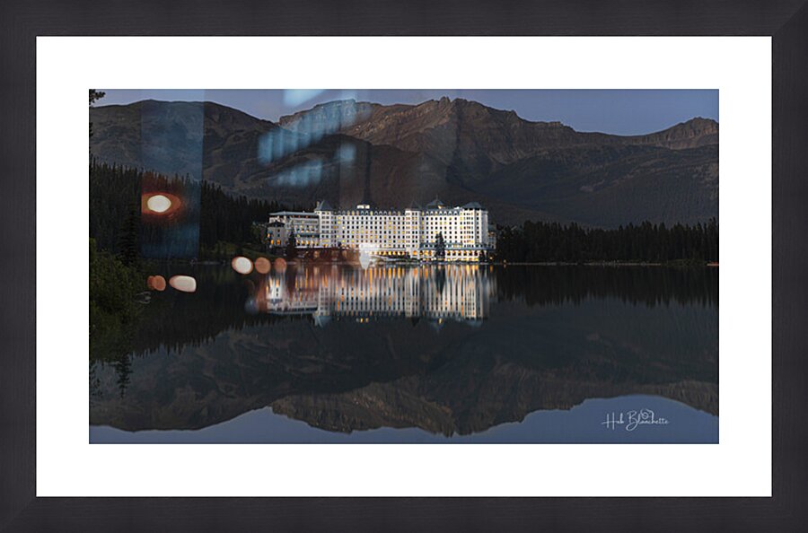 Perfect Reflection Of Fairmont Hotel Lake Louise Alberta Canada Picture Frame Printing