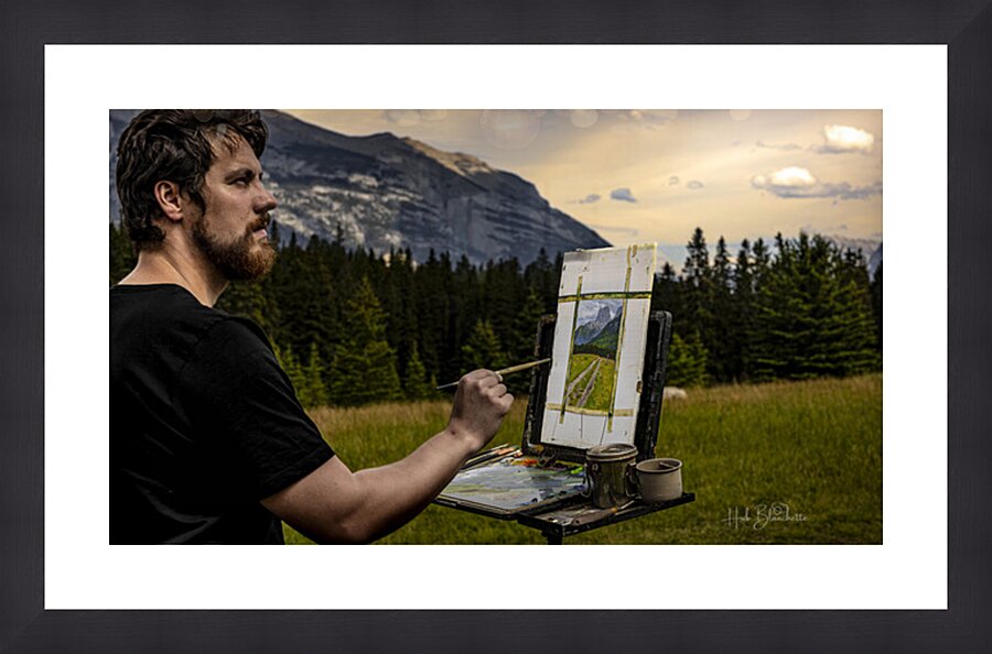 Reflection Of An Artist Canmore Alberta Canada Picture Frame Printing