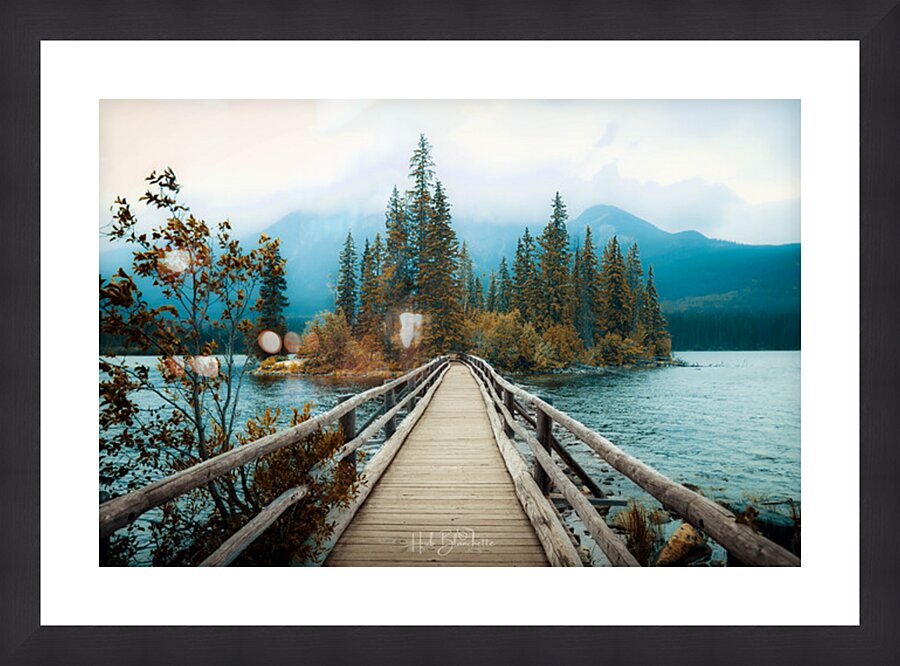 Pyramid Island Jasper Alberta Canada Picture Frame Printing