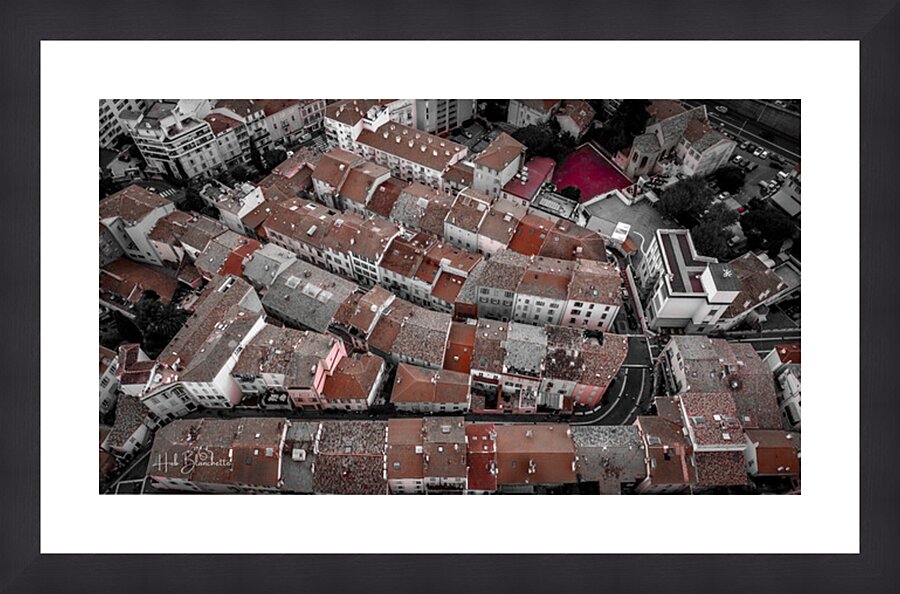 Roof tops Cannes France Picture Frame Printing