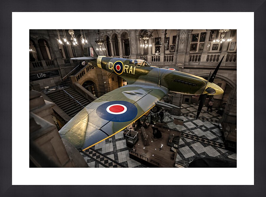 Spitfire LA198 Kelvingrove Art Gallery and Museum Glasgow Scotland Picture Frame Printing