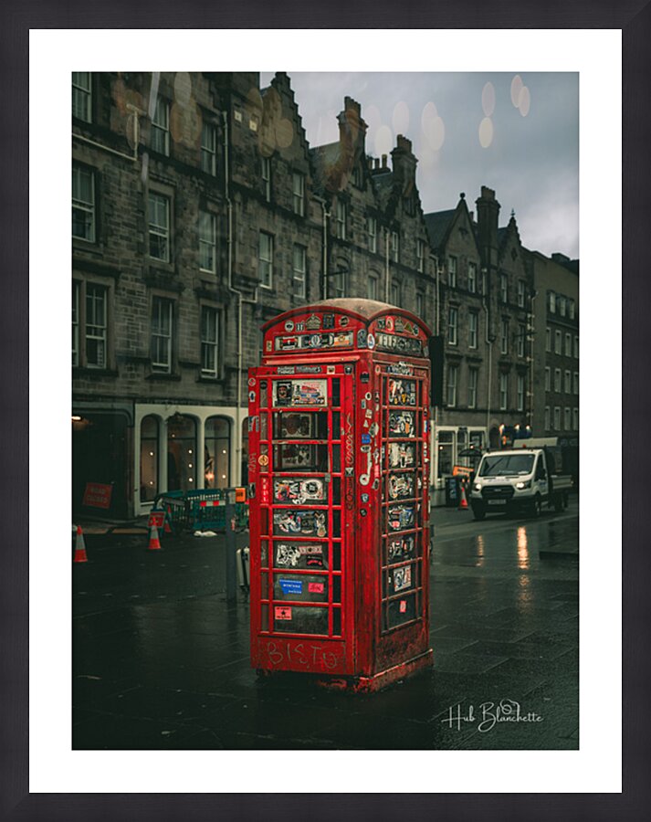  Red phone booths in Edinburgh Scotland UK Picture Frame Printing