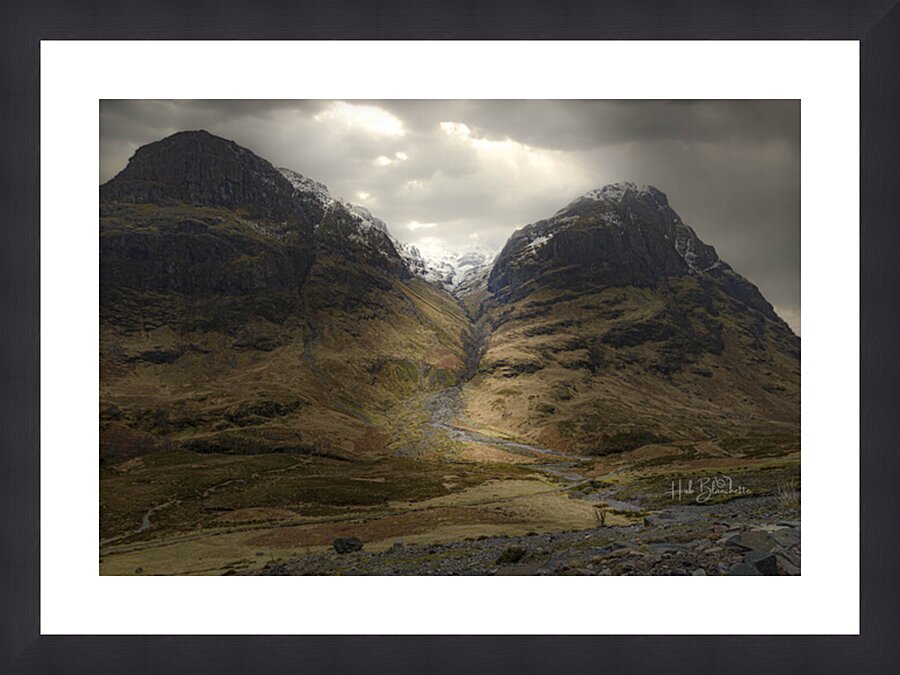 The Three Sisters In Glen Coe Argyll Highlands Scotland UK Picture Frame Printing