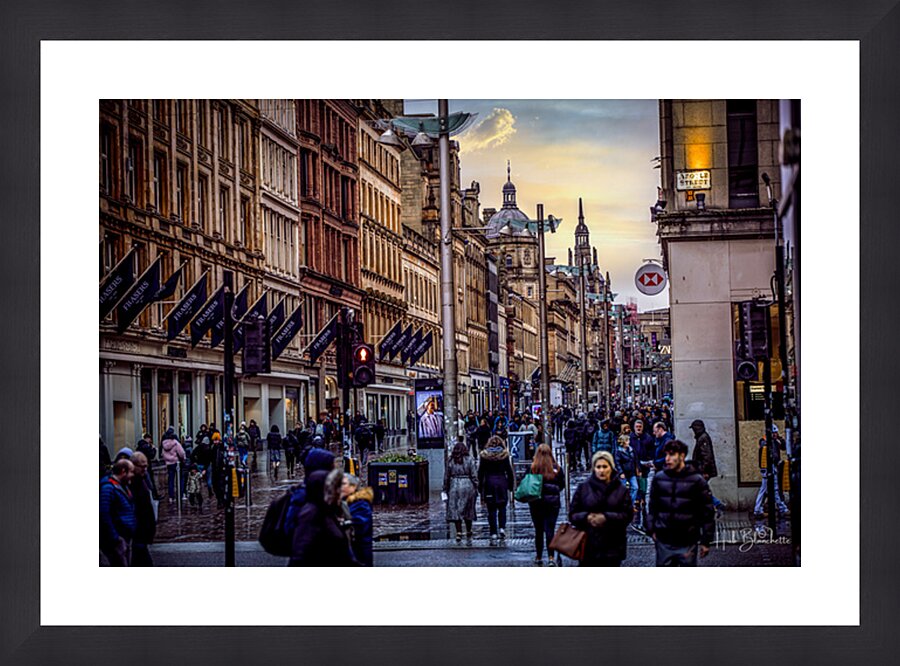 Argyle Street Glasgow Scotland UK Picture Frame Printing
