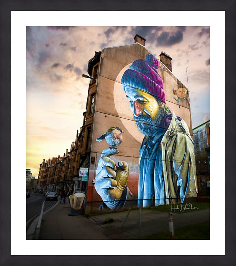 Modern Day Mungo Mural Glasgow Scotland UK Picture Frame Printing