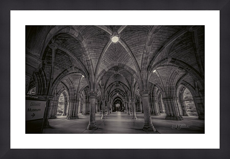  Cloisters at the University of Glasgow Scotland UK Picture Frame Printing