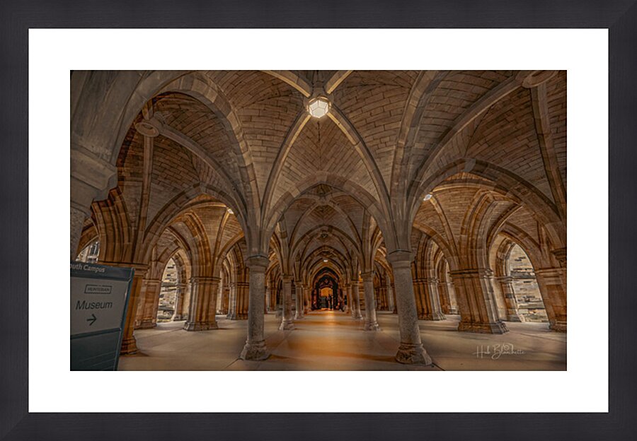 Cloisters Undercroft at the University of Glasgow Scotland UK Picture Frame Printing