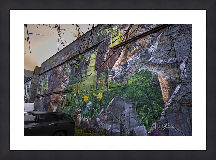 Fellow Glasgow Residents Mural Glasgow Scotland UK Picture Frame Printing