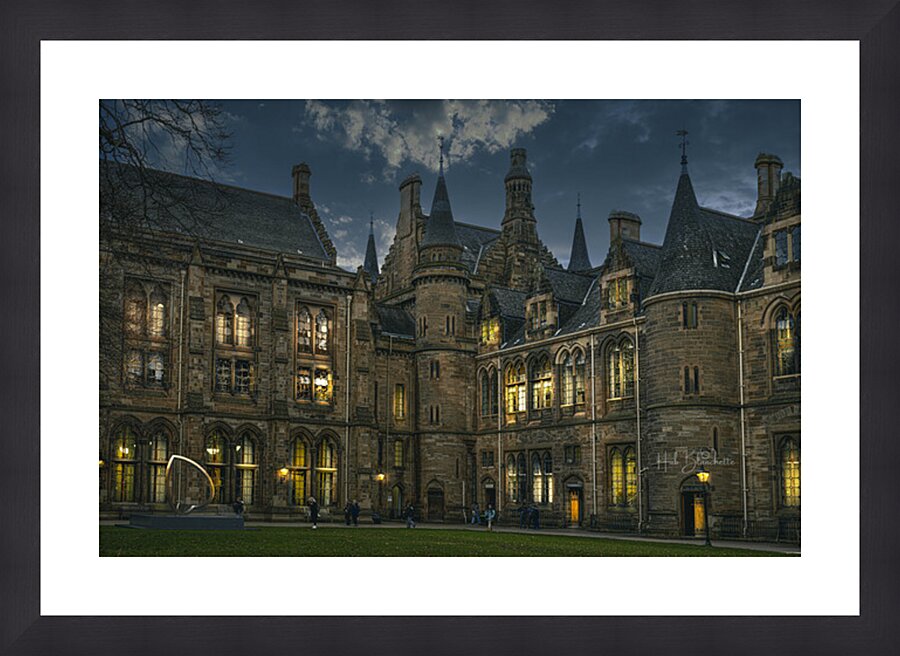 Gothic Revival architecture The University of Glasgow in Scotland UK Picture Frame Printing