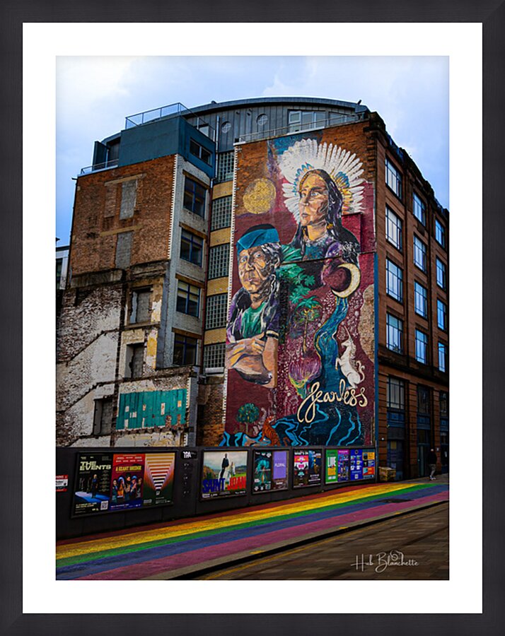 Bow Down Honour the Roots Mural Glasgow Scotland UK Picture Frame Printing