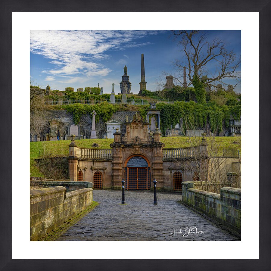 Glasgow Necropolis Victorian garden cemetery Scotland UK Picture Frame Printing