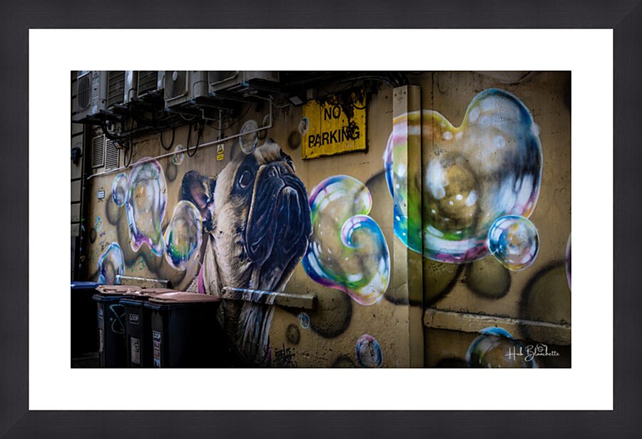 The Pug Mural Glasgow Scotland UK Picture Frame Printing