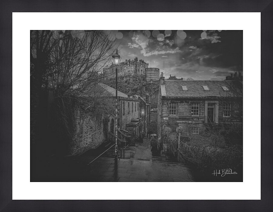 EDINBURGH CASTLE VENNEL STEPS EDINBURGH SCOTLAND UK Picture Frame Printing