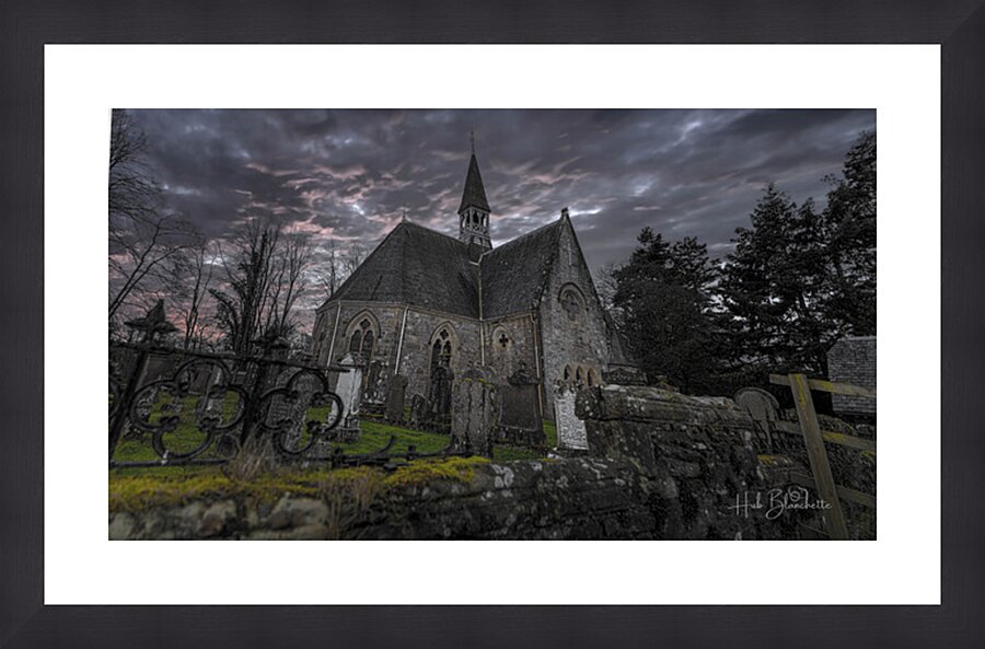 Kilmore Graveyard And Church Drumnadrochit in the Scottish Highlands Picture Frame Printing