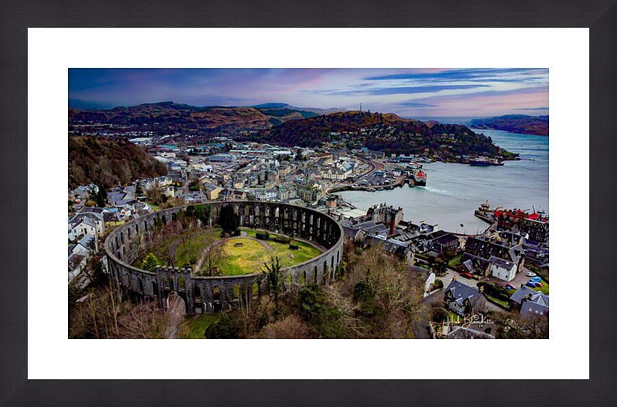 Town Of Oban Scotland and McCaigs Tower Picture Frame Printing