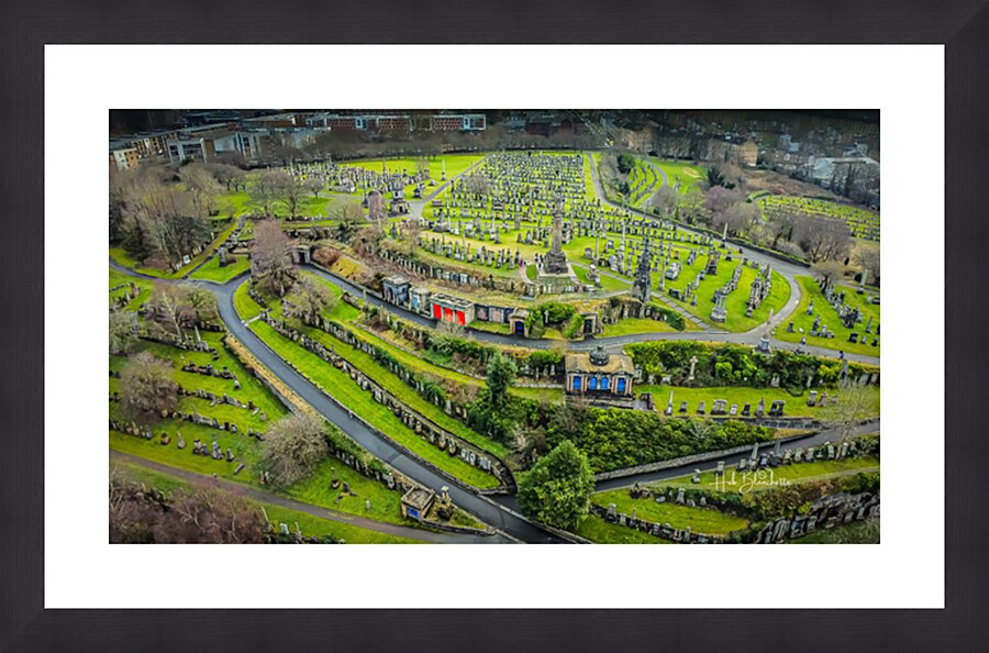 Necropolis  Victorian garden cemetery Glasgow Scotland UK Picture Frame Printing