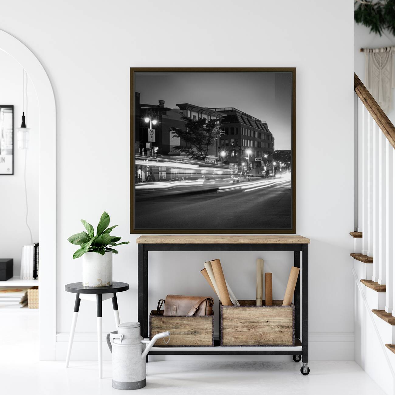 Bus Stop In Old Quebec City Canada Reproduction