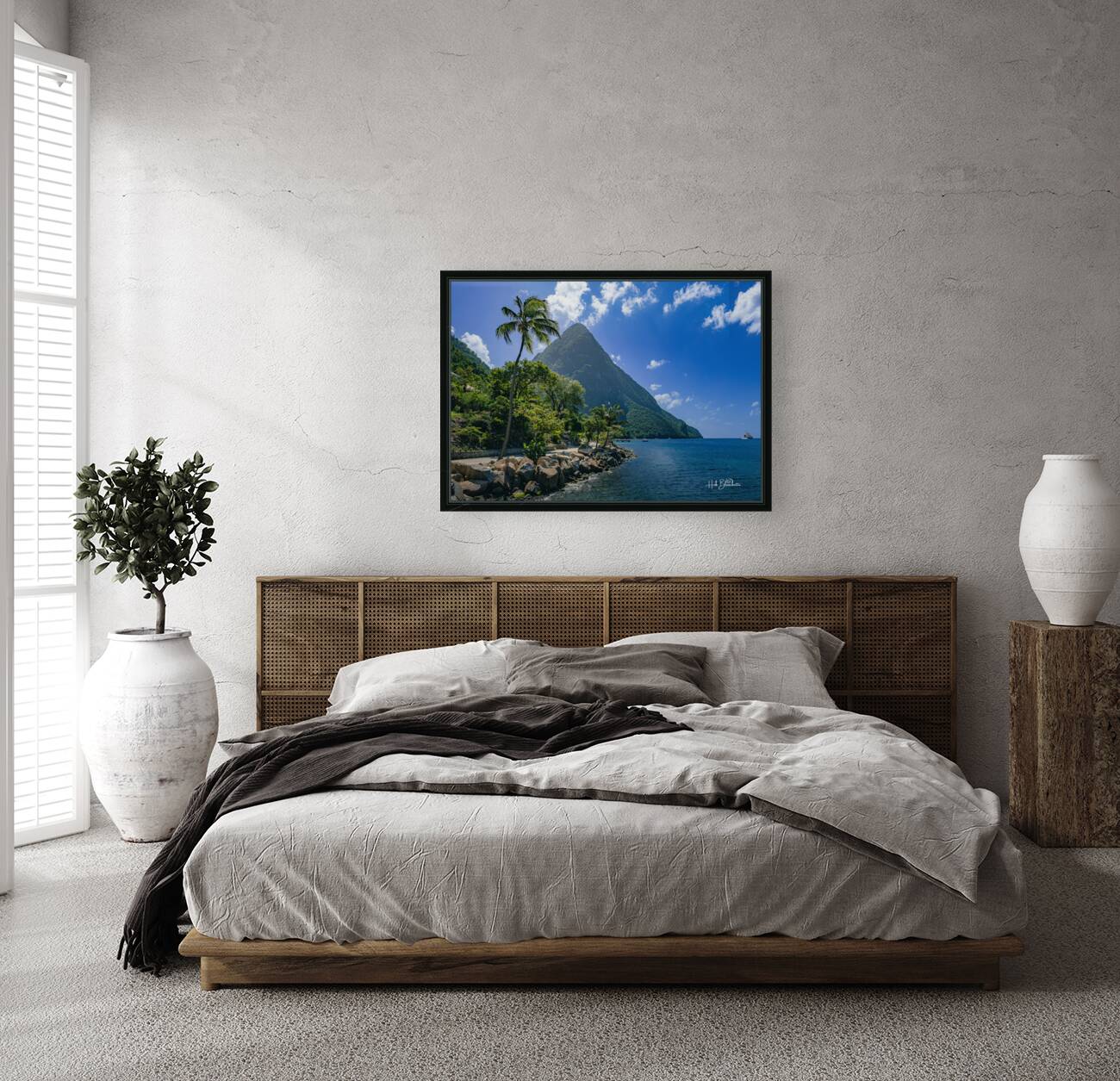 Petit Piton from Sugar Beach Saint Lucia Reproduction