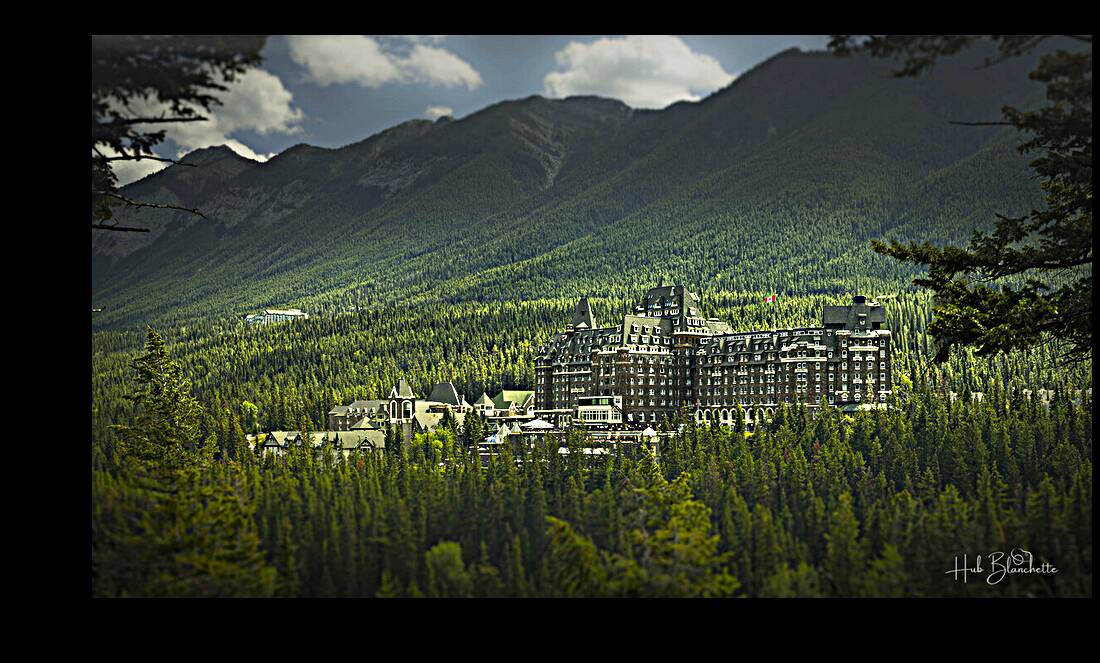Sunset At The Fairmont in Banff Alberta Canada Reproduction
