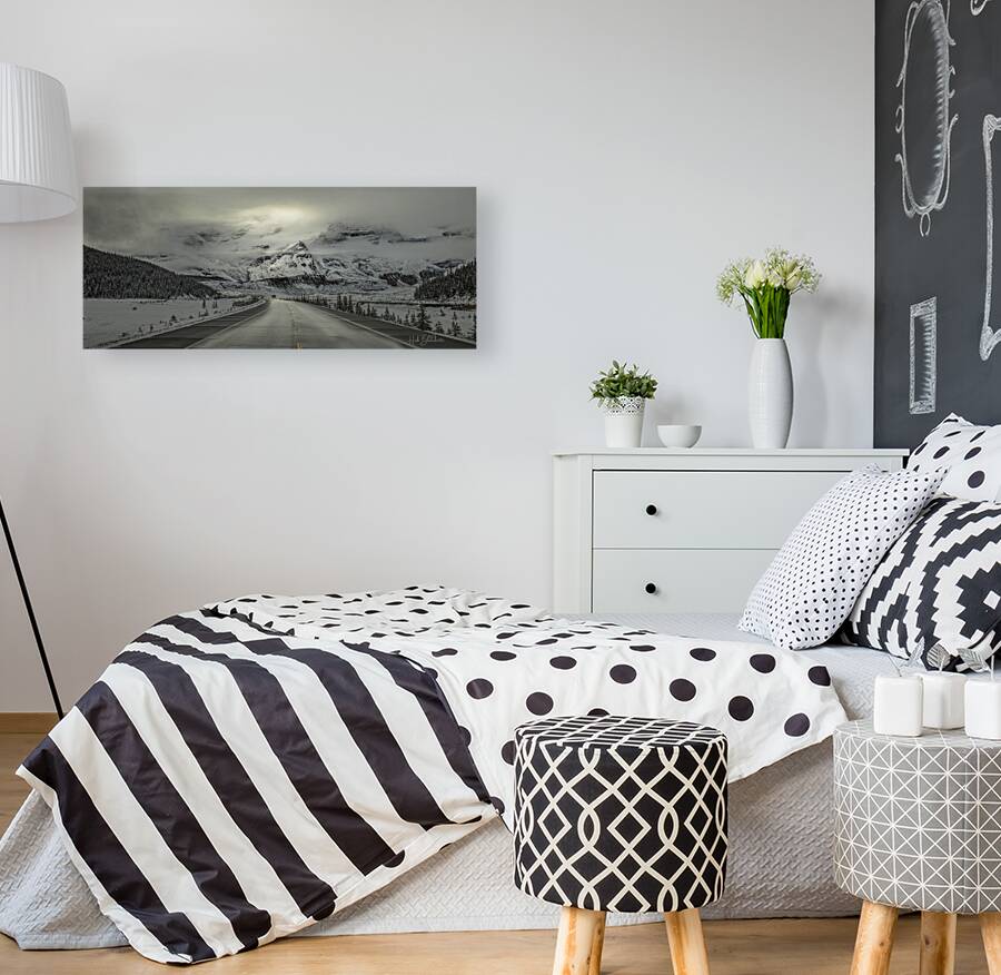 Morning Drive Through Fresh Snow In The Columbia Icefields Alberta Canada Reproduction