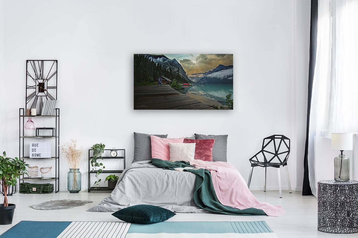 Sunrise At The Canoe Club Lake Louise Alberta Canada Reproduction