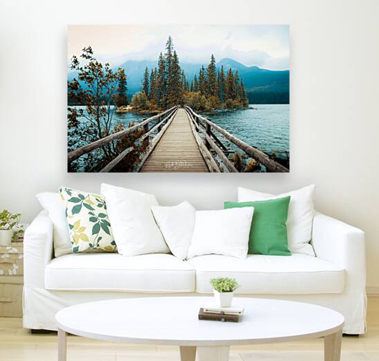 Pyramid Island Jasper Alberta Canada Reproduction