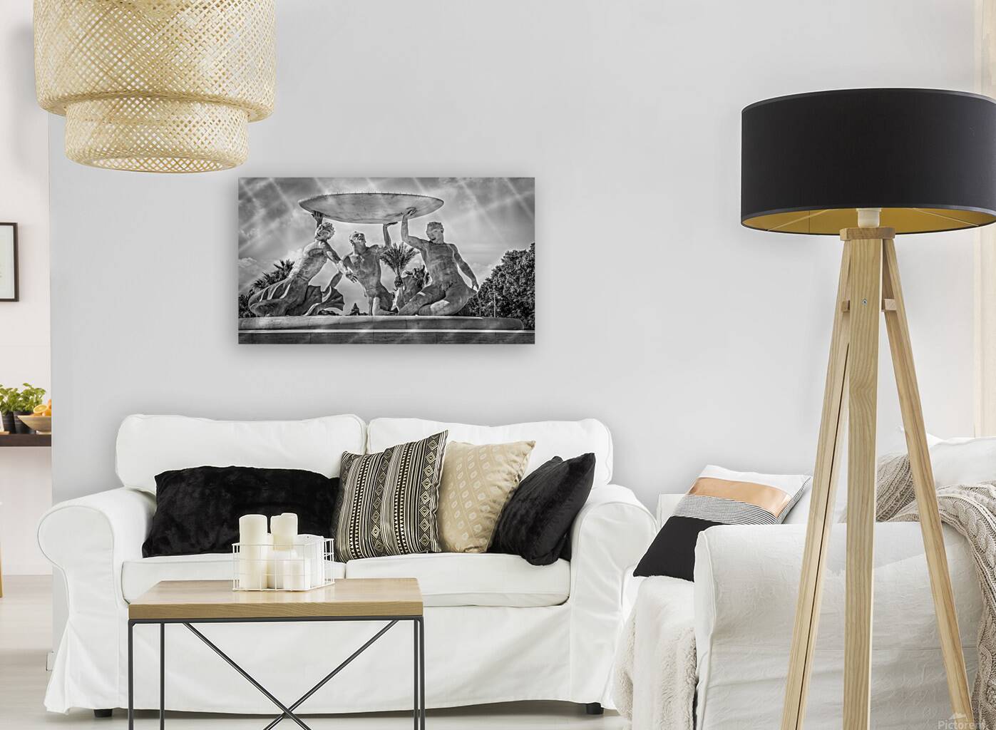 Triton Fountain Valletta Malta Spain Reproduction