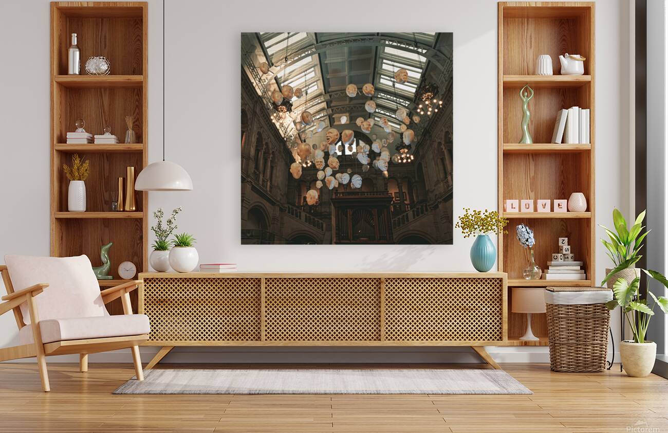 Floating Heads Kelvingrove Art Gallery and Museum in Glasgow Scotland UK Reproduction