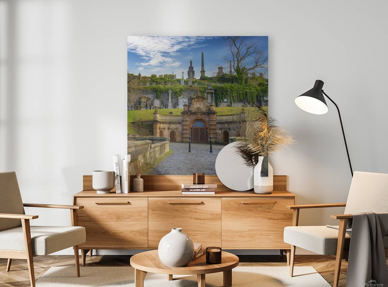 Glasgow Necropolis Victorian garden cemetery Scotland UK Reproduction