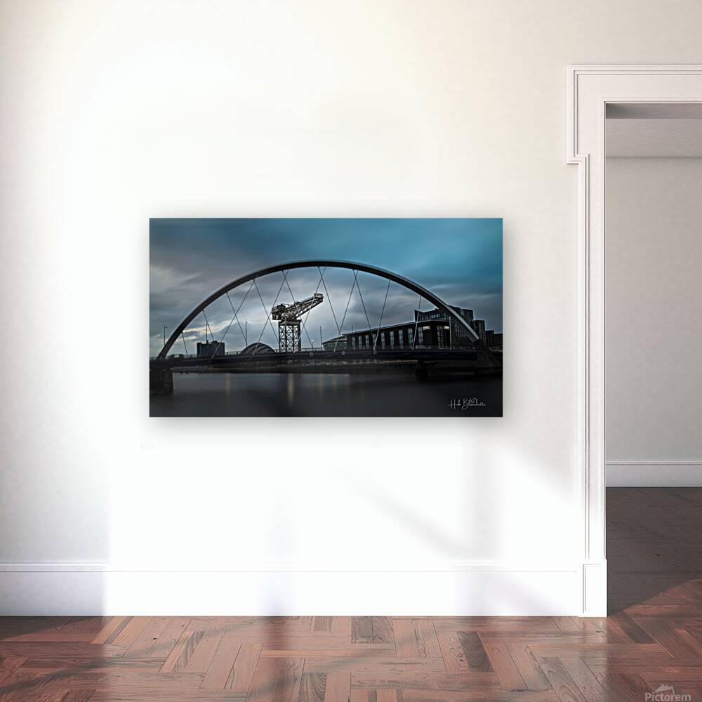 The Clyde Arc and the Finnieston Crane Glasgow Scotland UK Reproduction