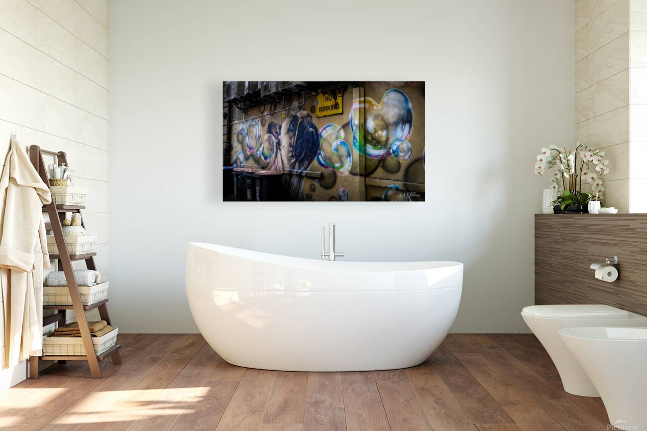 The Pug Mural Glasgow Scotland UK Reproduction