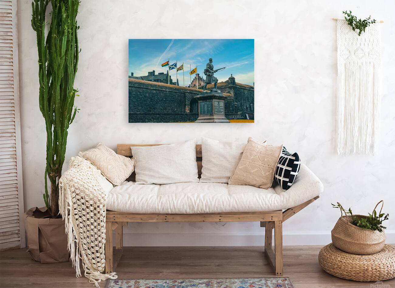 Stirling Castle and Sutherland Highlanders War Memorial Scotland UK Reproduction