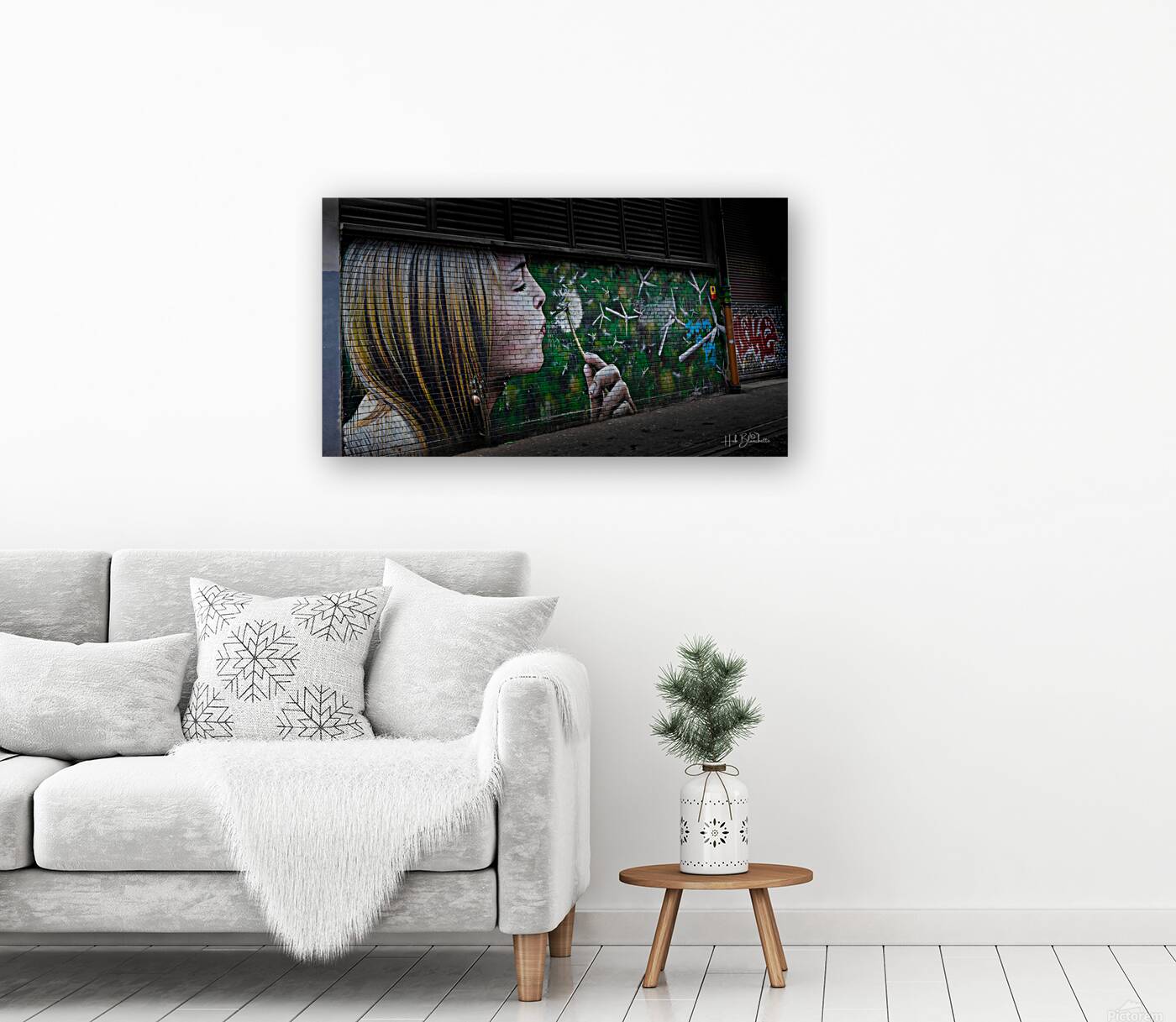 Wind Power Mural Glasgow Scotland UK Reproduction