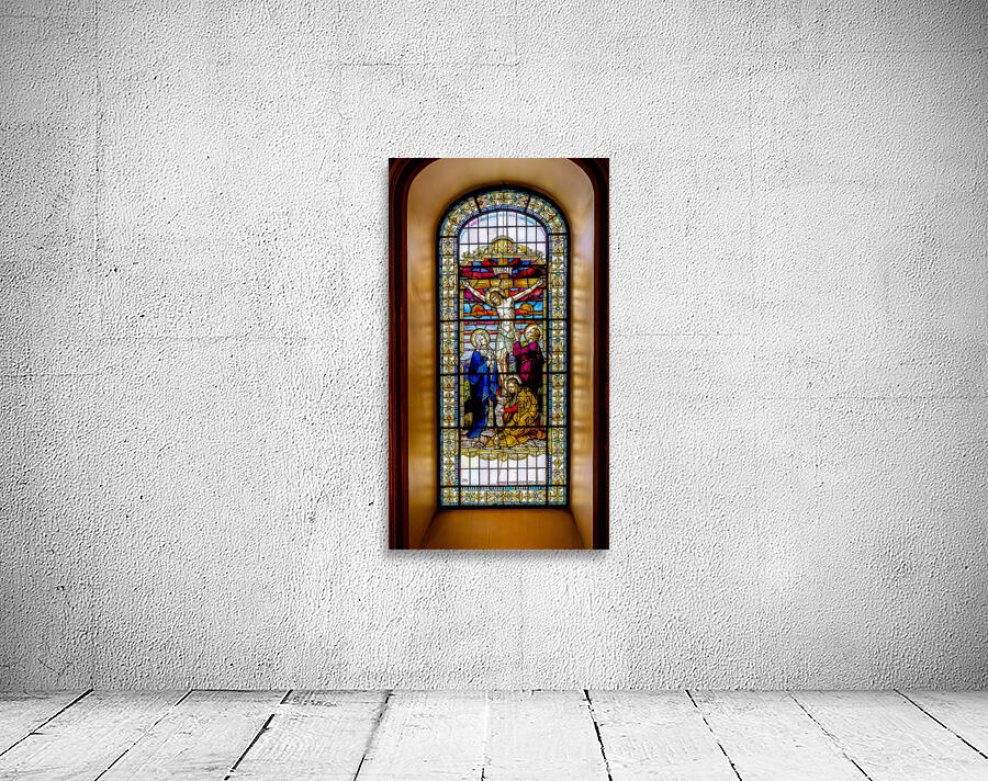 Stain Glass Inside The Basilica Cathedral Old Quebec Canada Wall Preview