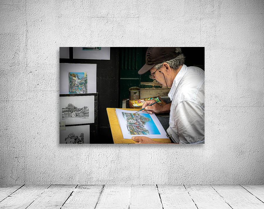 Artist On The Rue Du Tresor In Old Quebec Canada Wall Preview